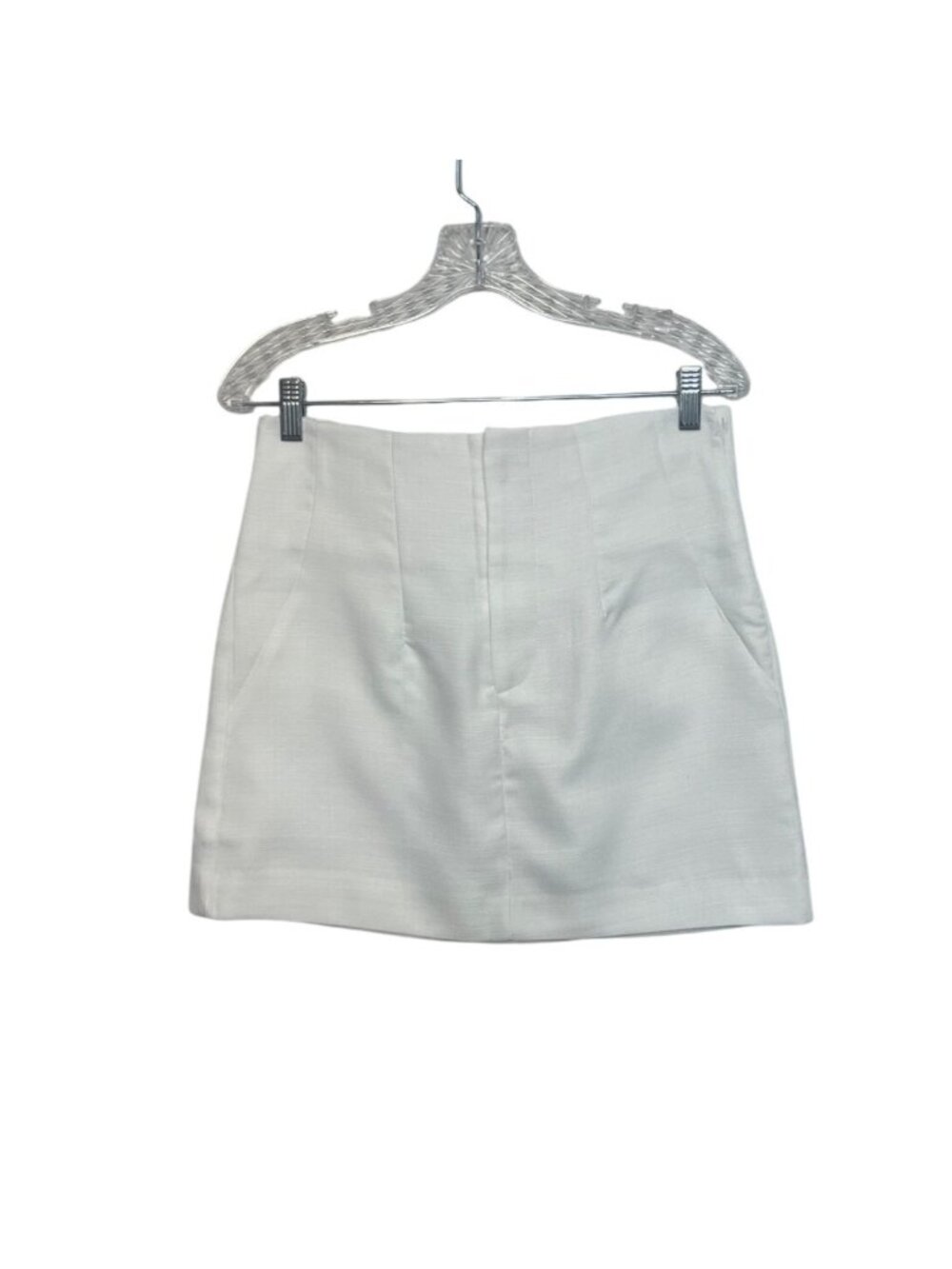L.I.A Love Is All High Waisted Mini Skirt Womens Medium White New WOT
